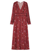 Robe Longue A Fleurs Terracotta Sensible
