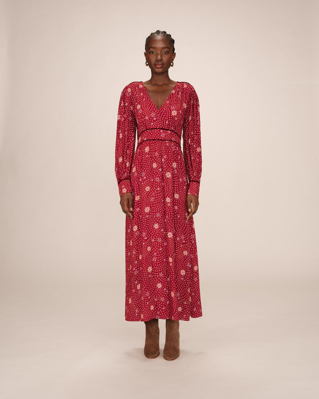 Robe Longue A Fleurs Terracotta Sensible