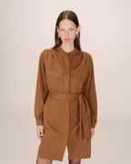 Robe Chemise Courte Kaki Serbia