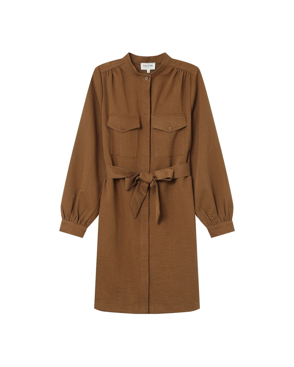 Robe Chemise Courte Kaki Serbia
