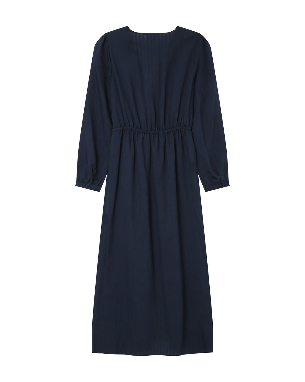 Robe Longue Decollete V Marine Shirley