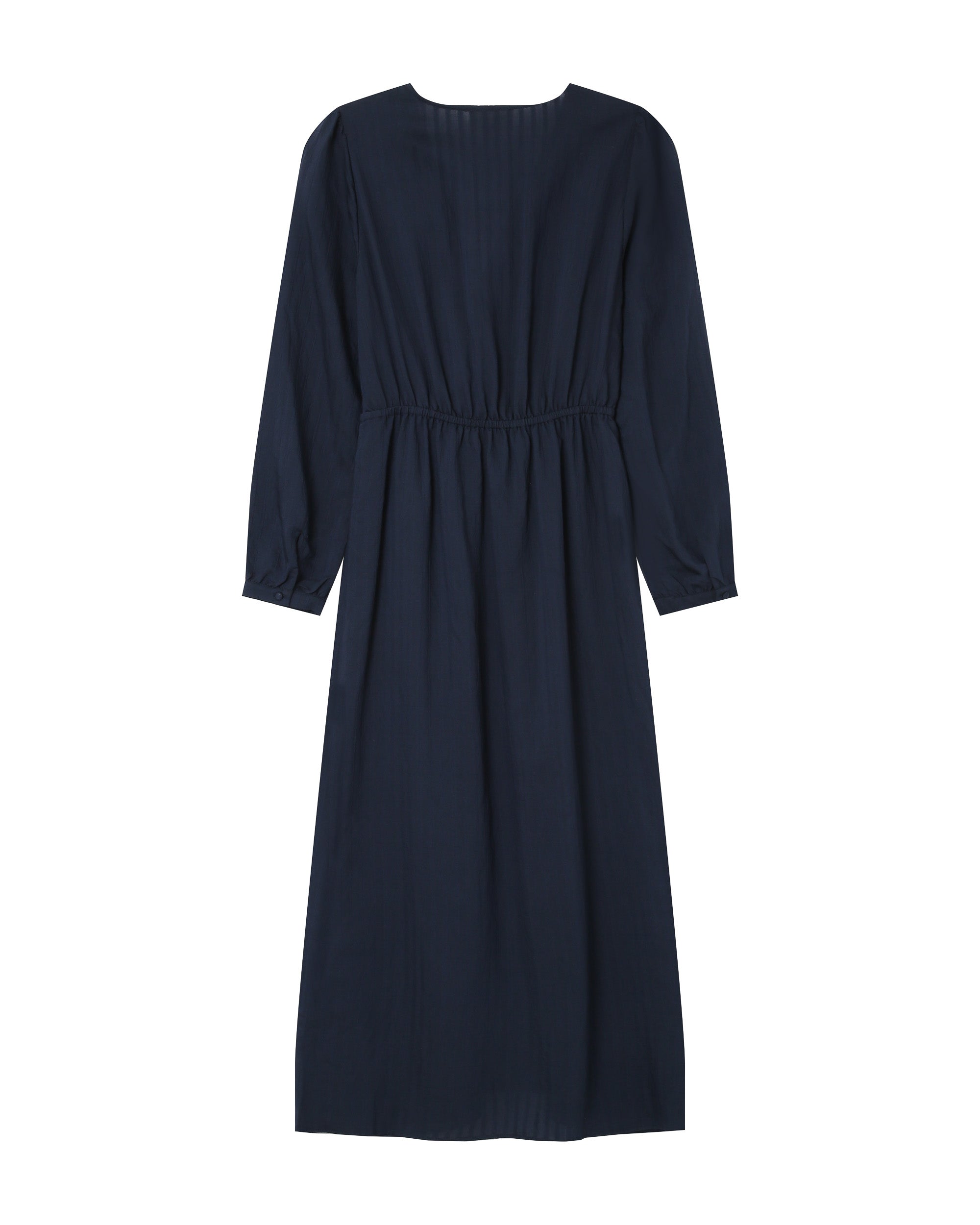 Robe Longue Decollete V Marine Shirley