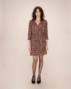 Robe Courte Imprimée Chocolat Suzie