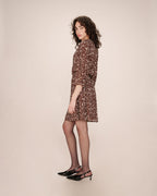 Robe Courte Imprimée Chocolat Suzie