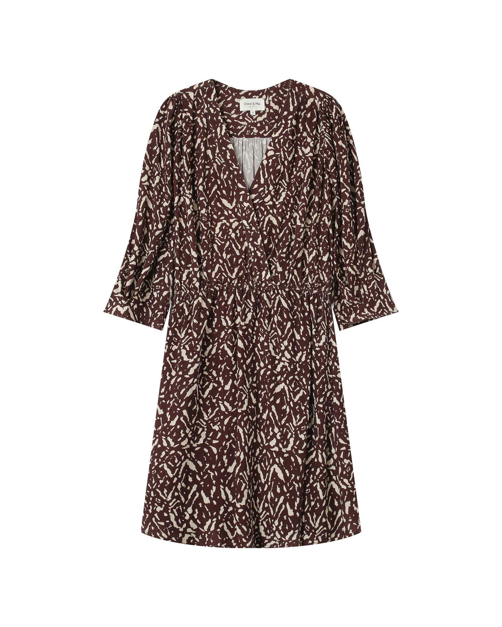 Robe Courte Imprimée Chocolat Suzie