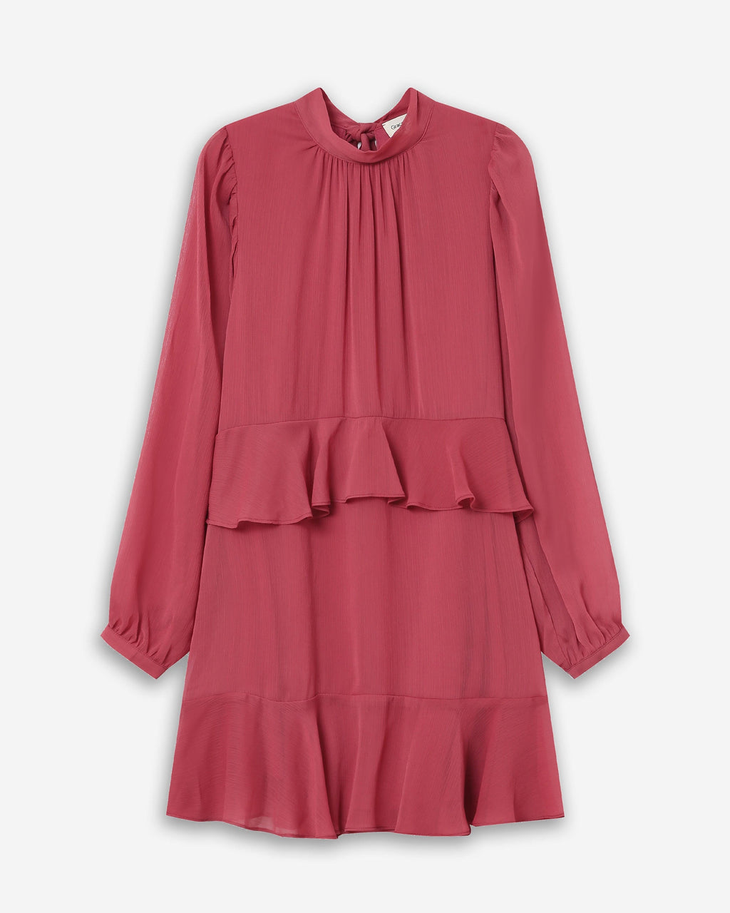 Robe Courte Fluide À Volant Blush Sahelle