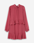 Robe Courte Fluide À Volant Blush Sahelle