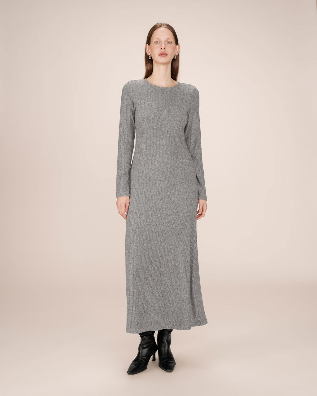 Robe Longue Gris Sorina