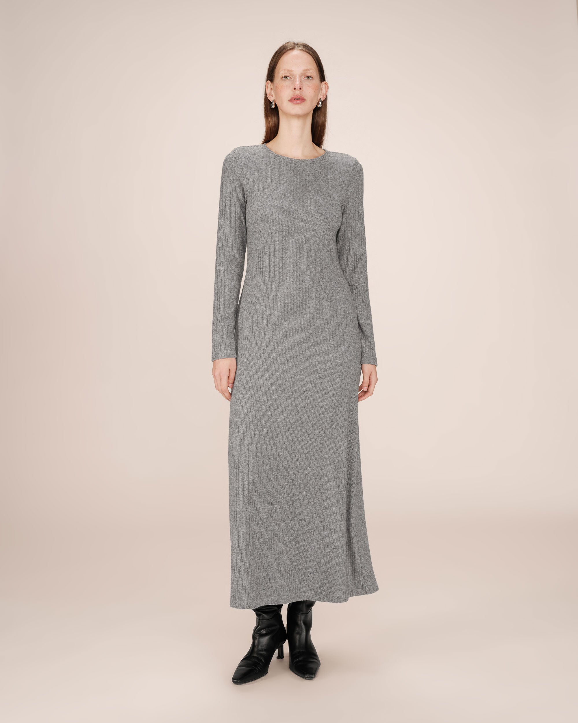 Robe Longue Gris Sorina