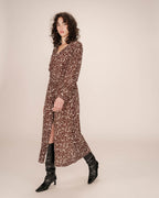 Robe Longue Abstraite Chocolat Soisson