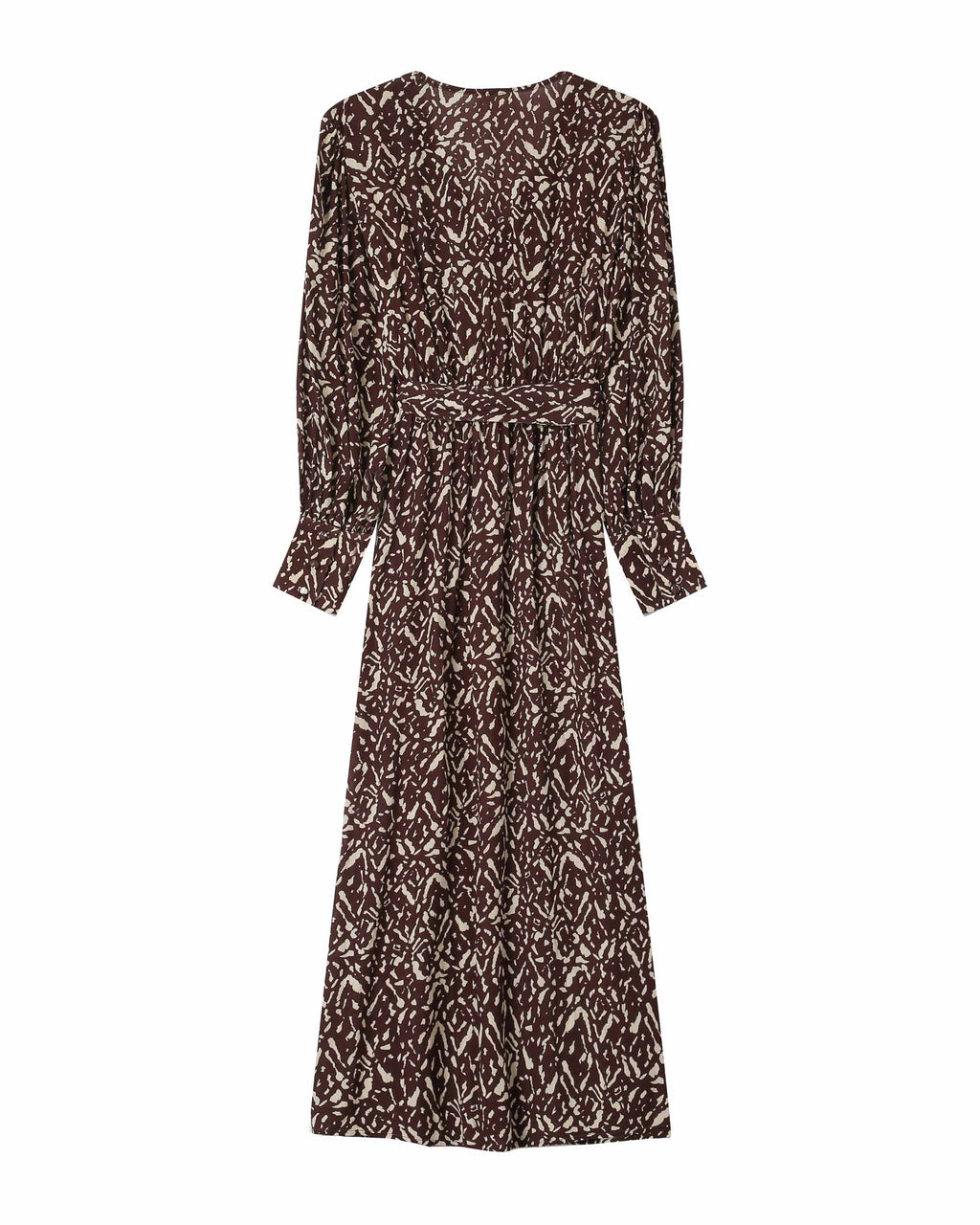 Robe Longue Abstraite Chocolat Soisson