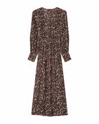 Robe Longue Abstraite Chocolat Soisson