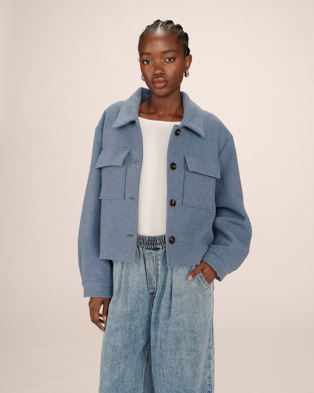 Veste Boxy Bleu Denim Novembre