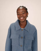 Veste Boxy Bleu Denim Novembre