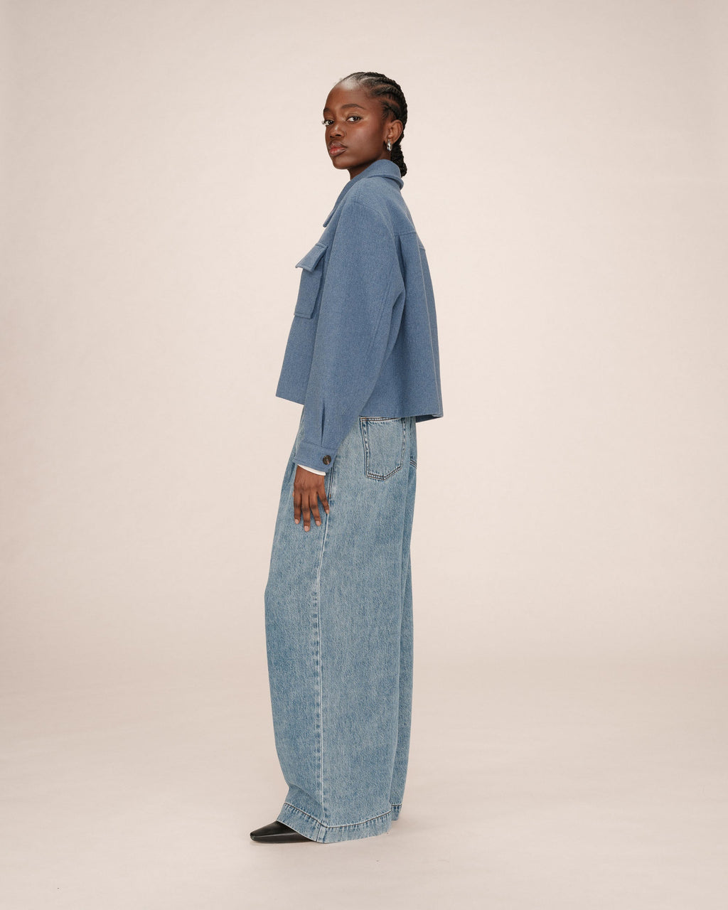 Veste Boxy Bleu Denim Novembre