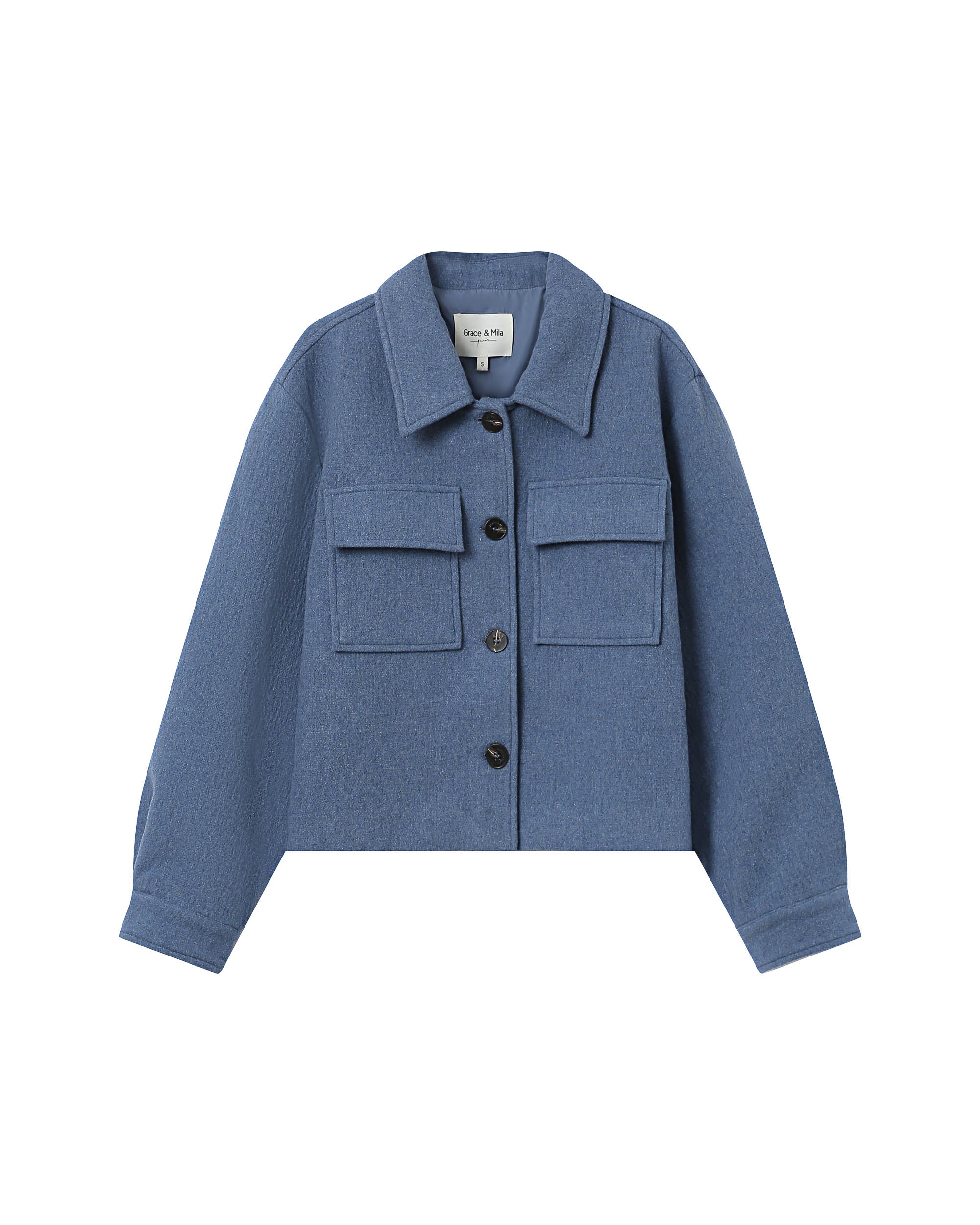 Veste Boxy Bleu Denim Novembre