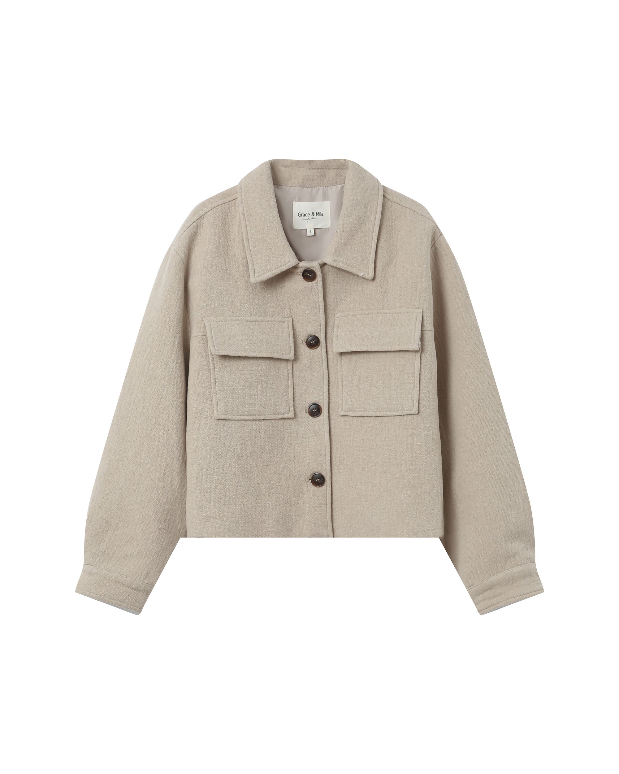 Veste Boxy Greige Novembre