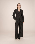 Blazer Cintre A Rayures Carbone Shain