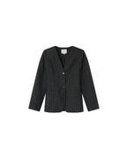 Blazer Cintre A Rayures Carbone Shain