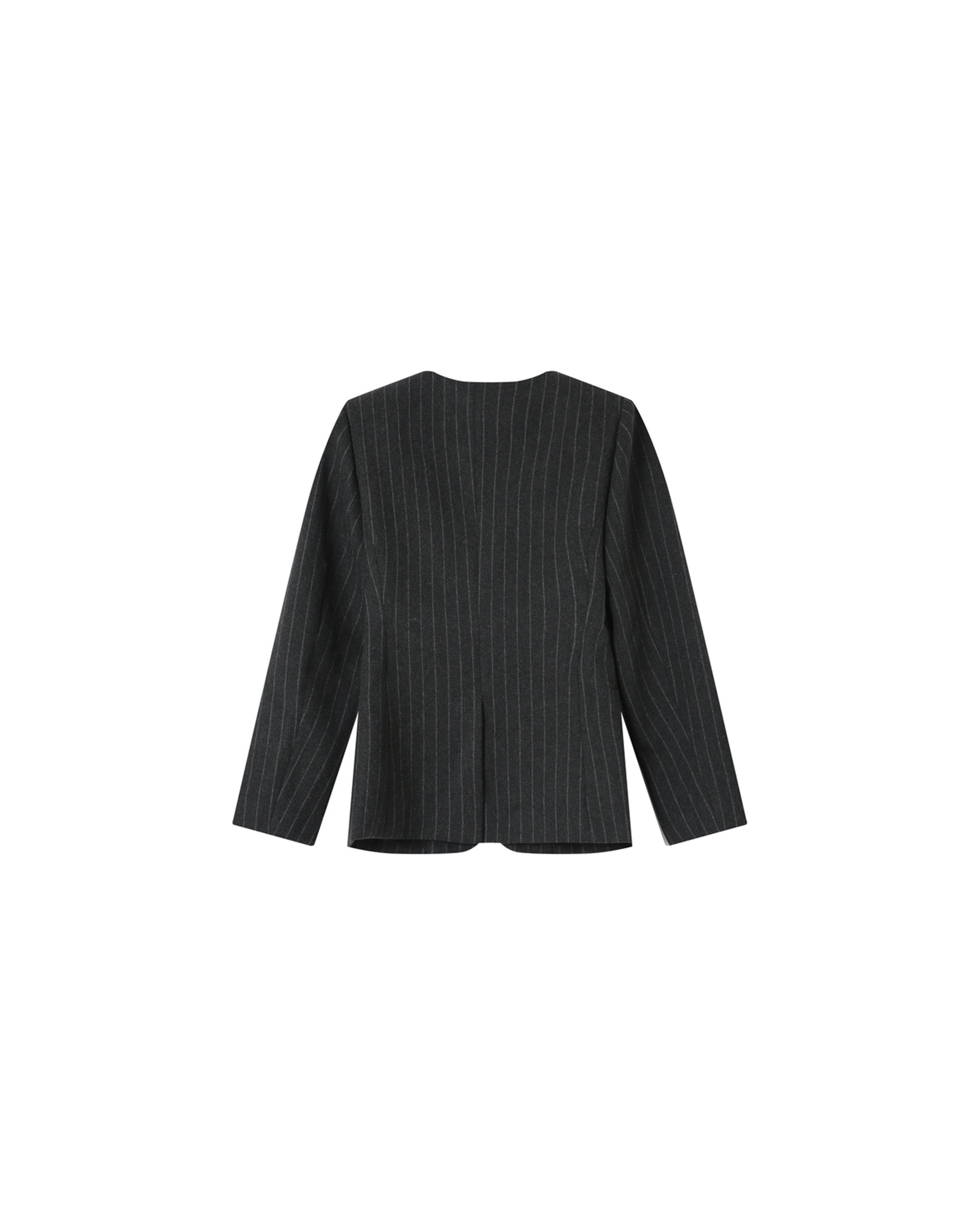 Blazer Cintre A Rayures Carbone Shain