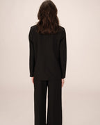 Blazer Croise Droit Noir Sureau