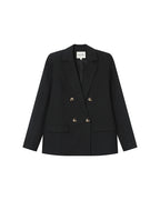 Blazer Croise Droit Noir Sureau