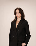 Blazer Croise Droit Noir Sureau