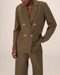 Blazer Croise Droit Vert Foret Sureau