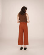 Pantalon Droit 7/8E Camel Sole