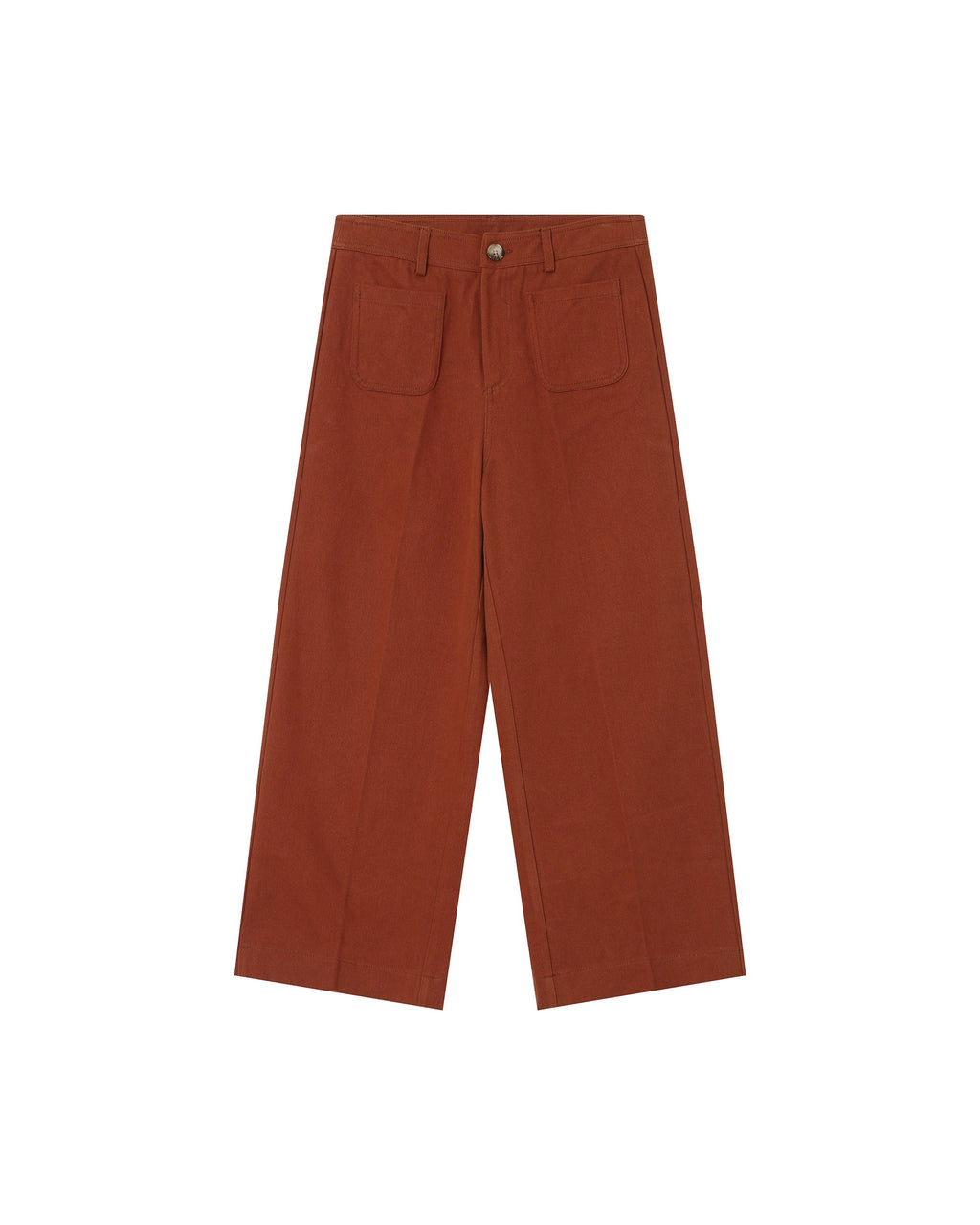 Pantalon Droit 7/8E Camel Sole