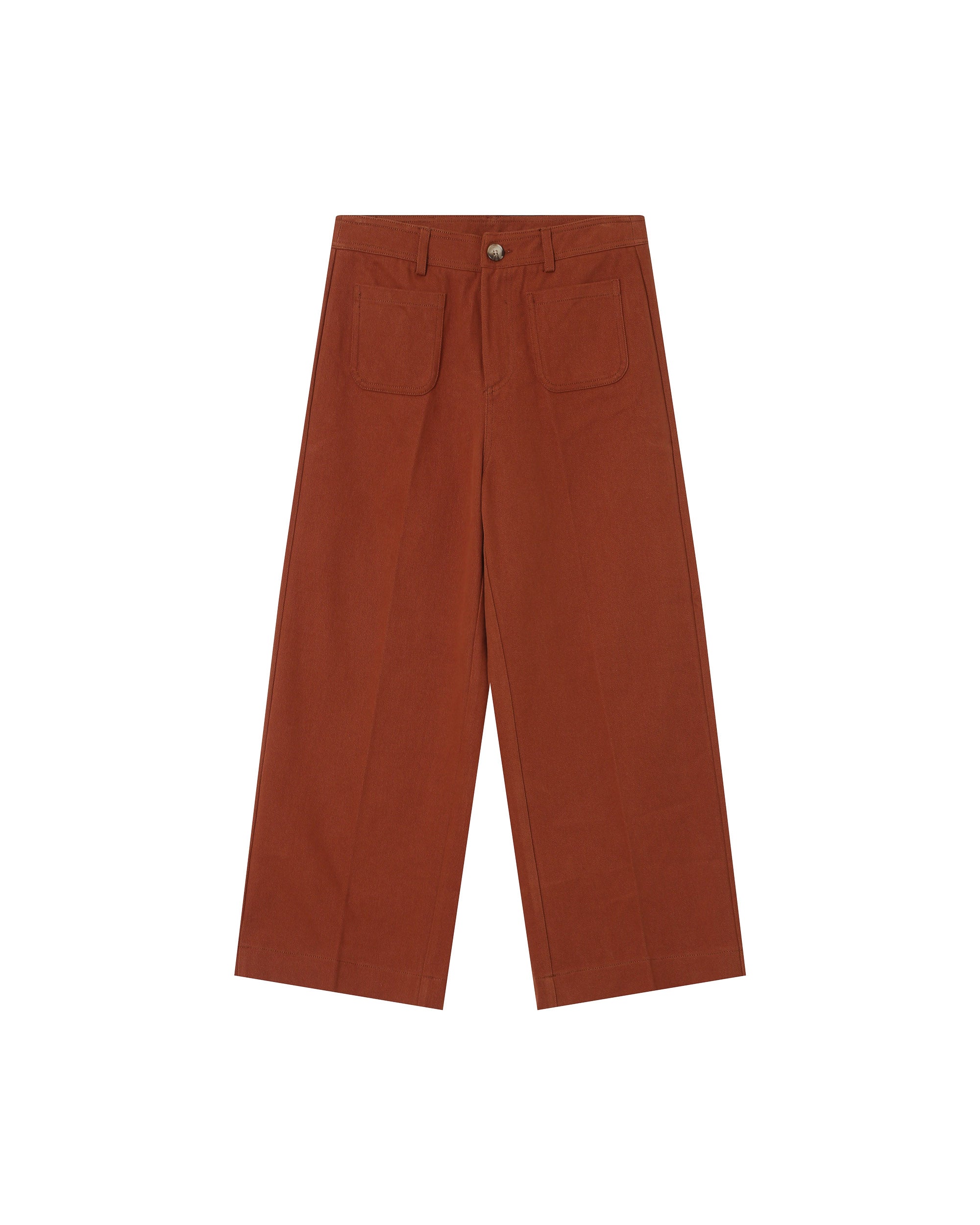 Pantalon Droit 7/8E Camel Sole
