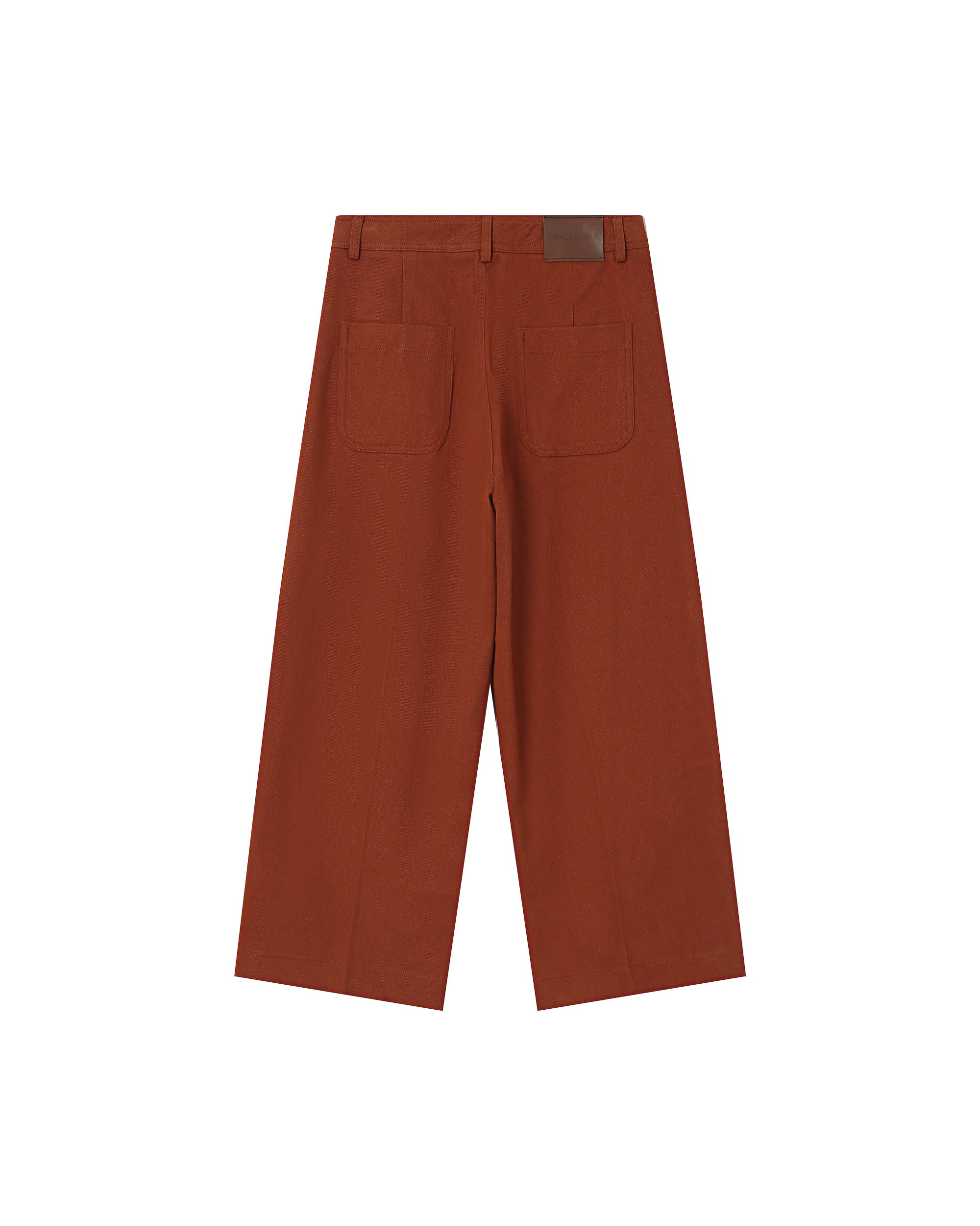 Pantalon Droit 7/8E Camel Sole