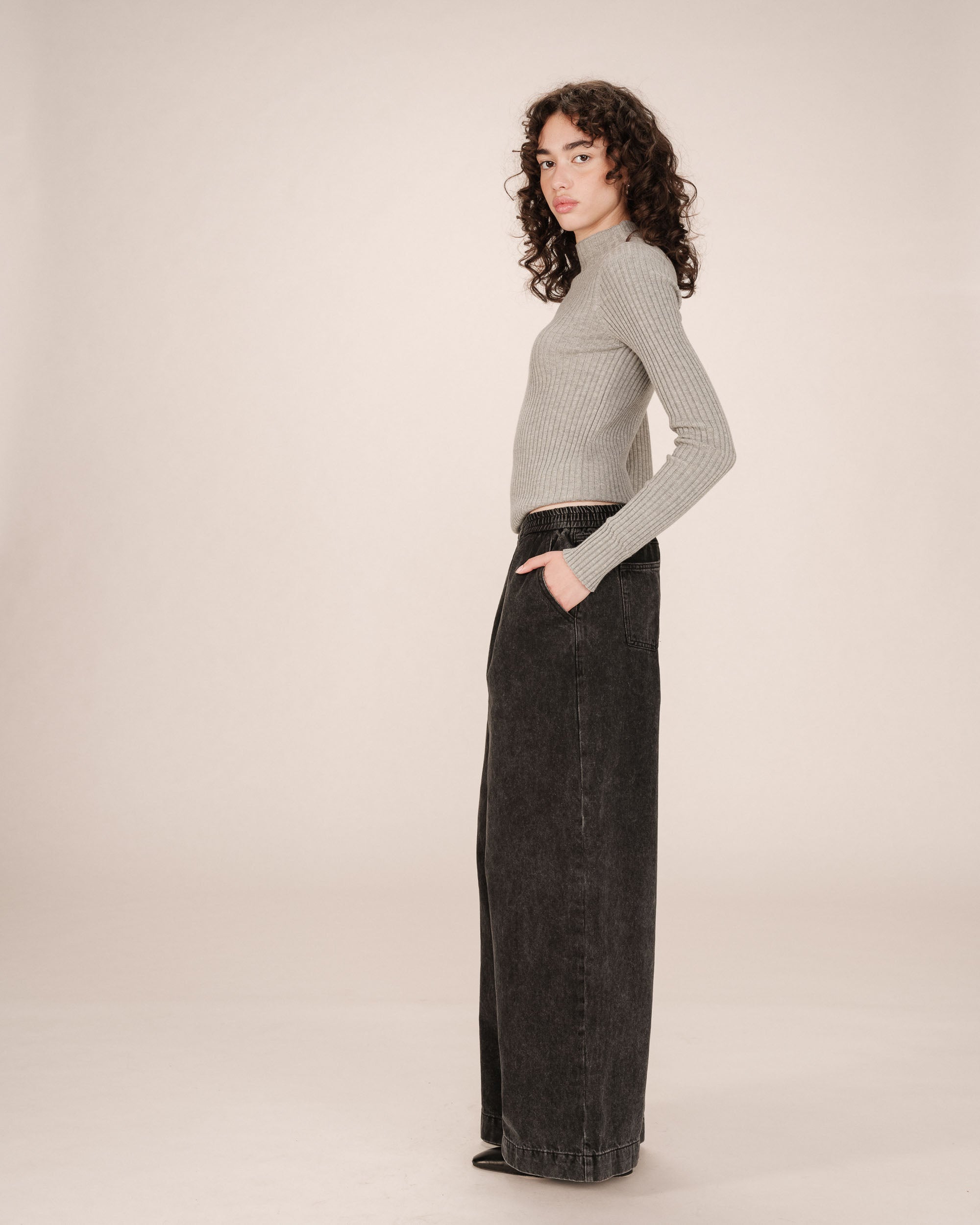 Jean Baggy Black Washed Sacha