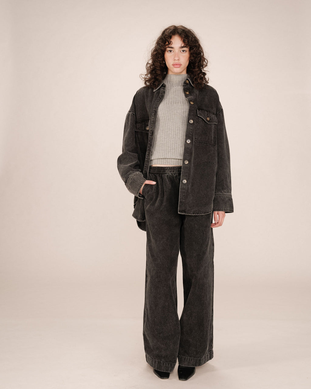 Jean Baggy Black Washed Sacha
