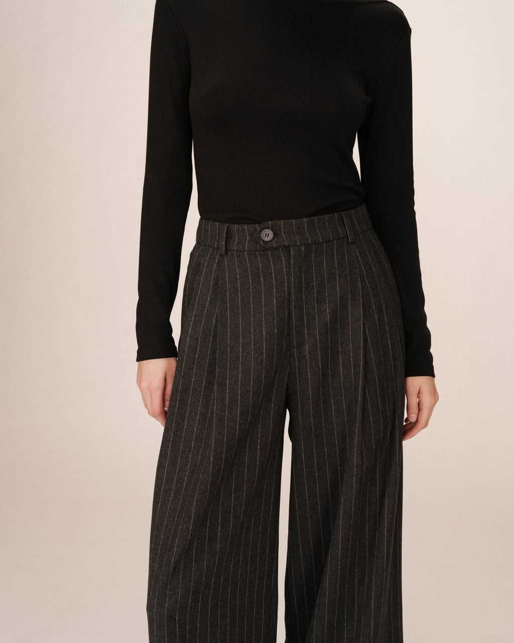 Pantalon Tailleur Rayures Carbone Senna