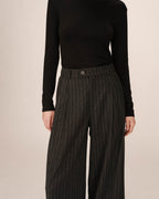 Pantalon Tailleur Rayures Carbone Senna