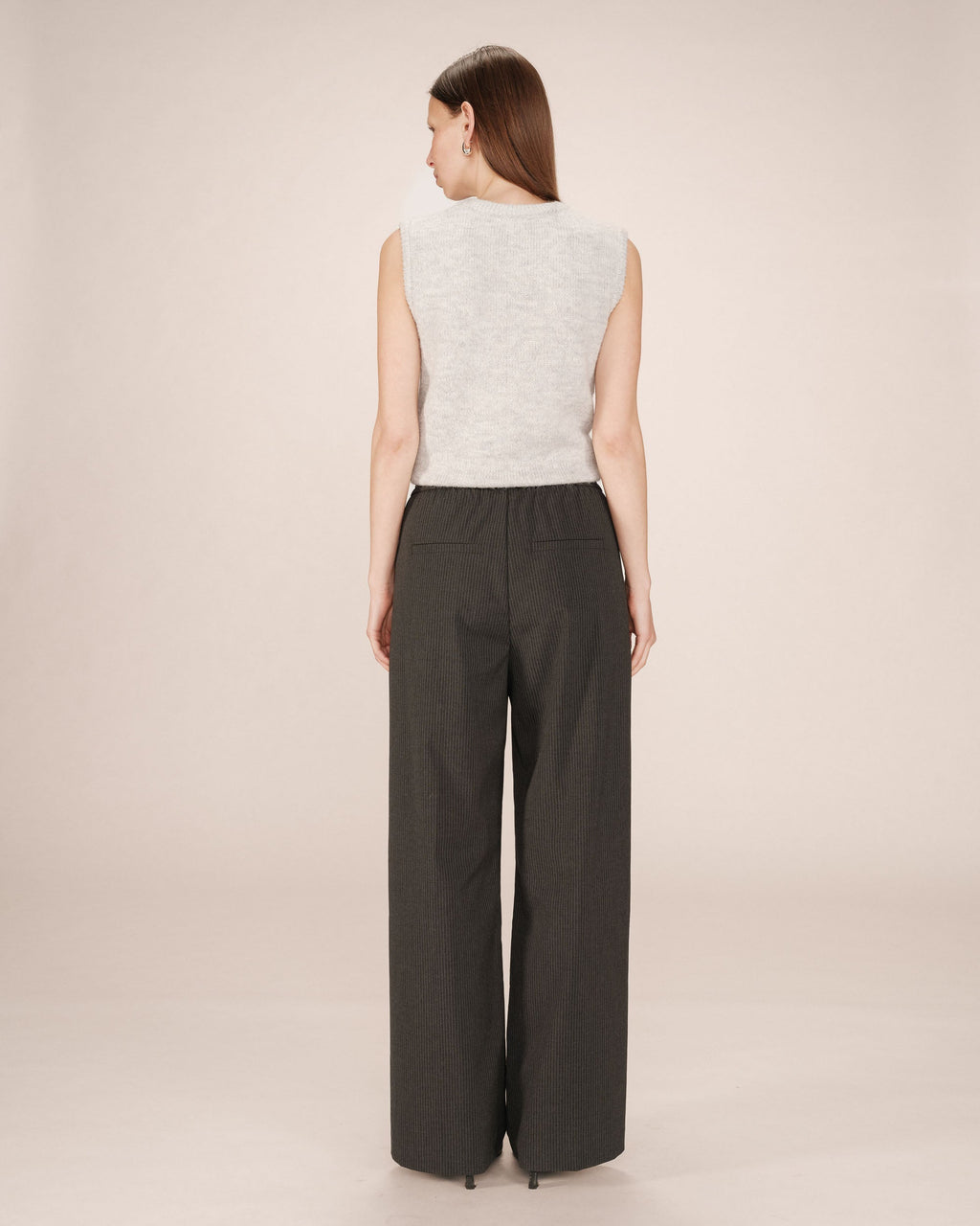 Pantalon A Rayures Anthracite Stay