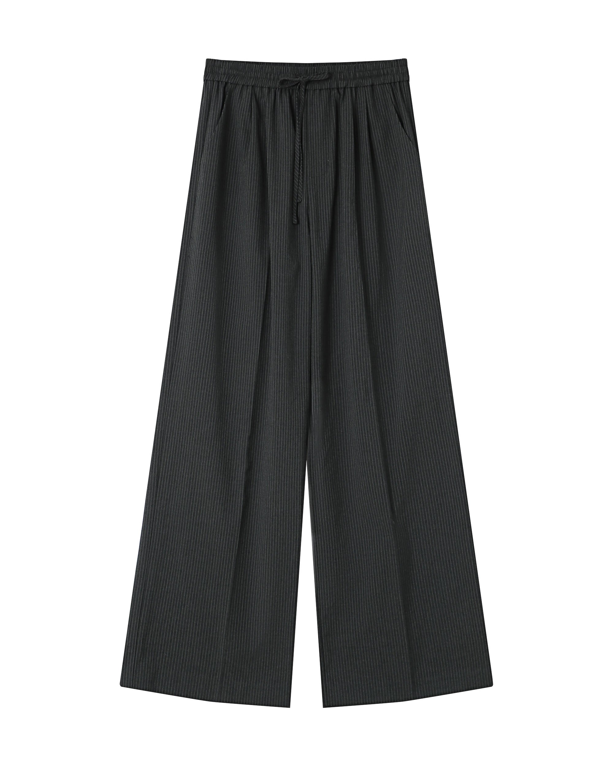 Pantalon A Rayures Anthracite Stay