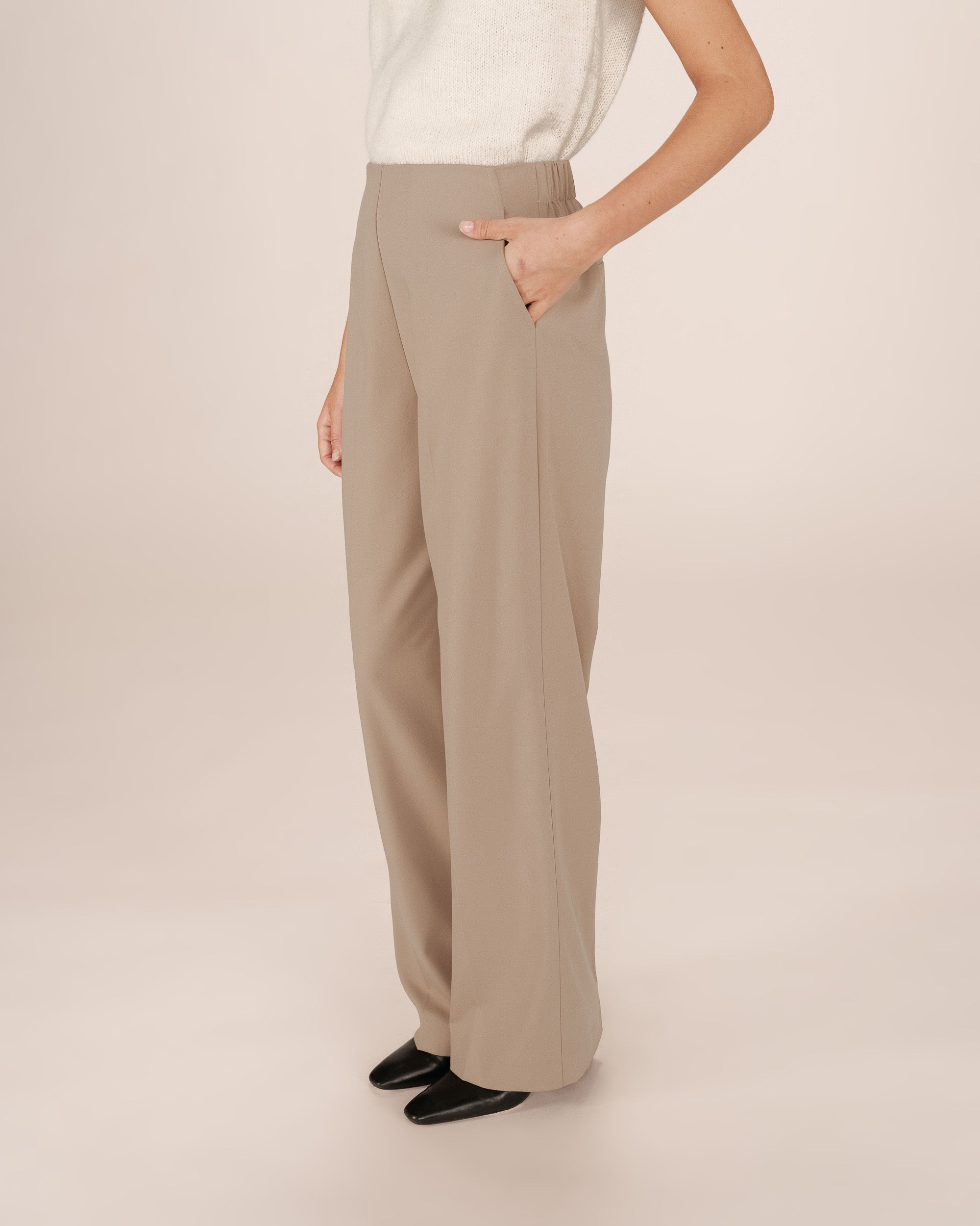 Pantalon Tailleur Greige Stewart