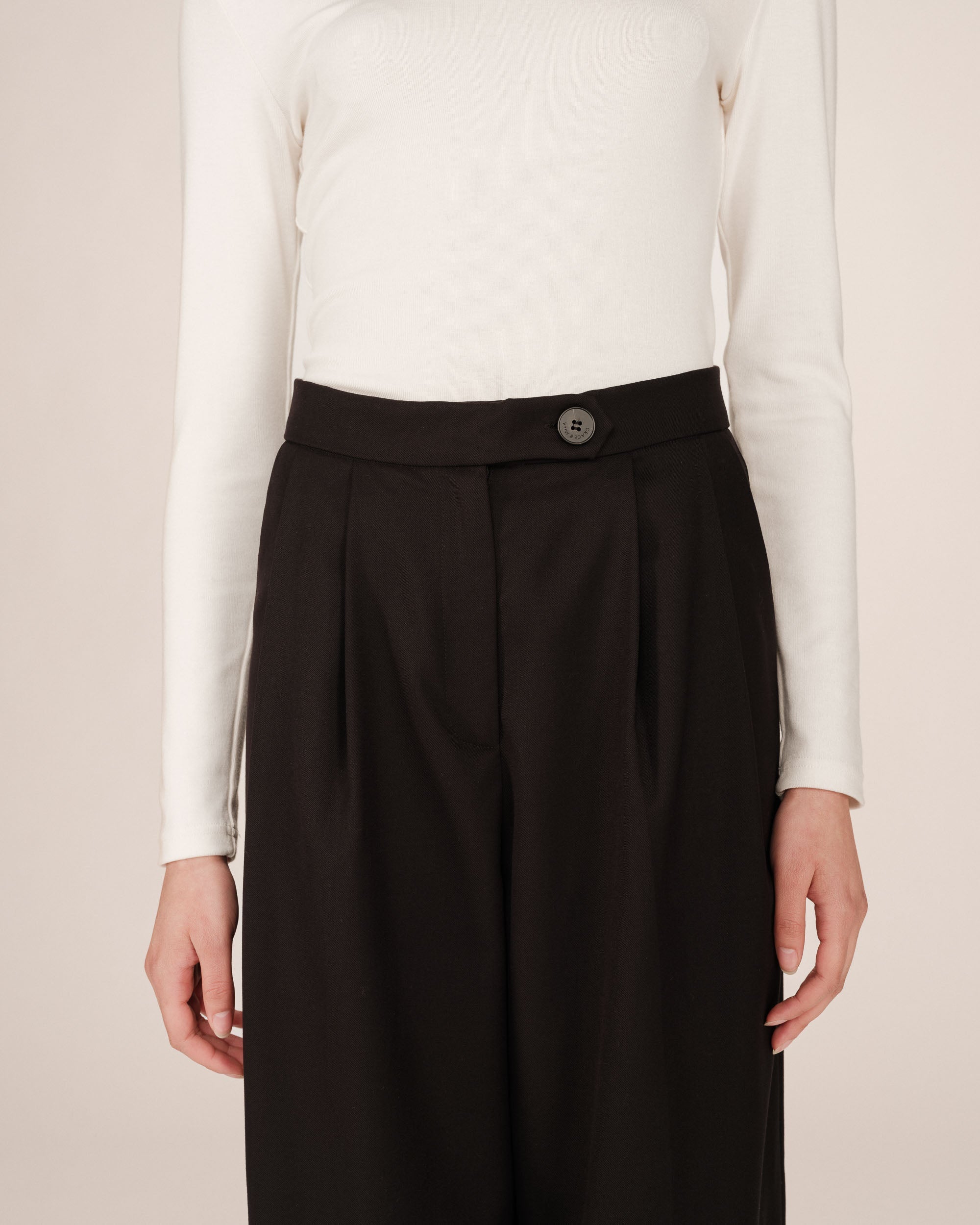 Pantalon Tailleur Noir Strokes