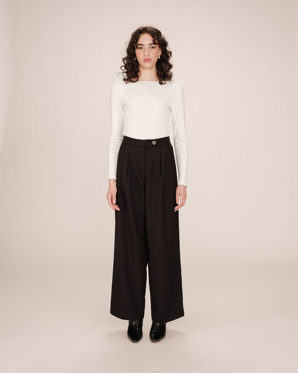 Pantalon Tailleur Noir Strokes