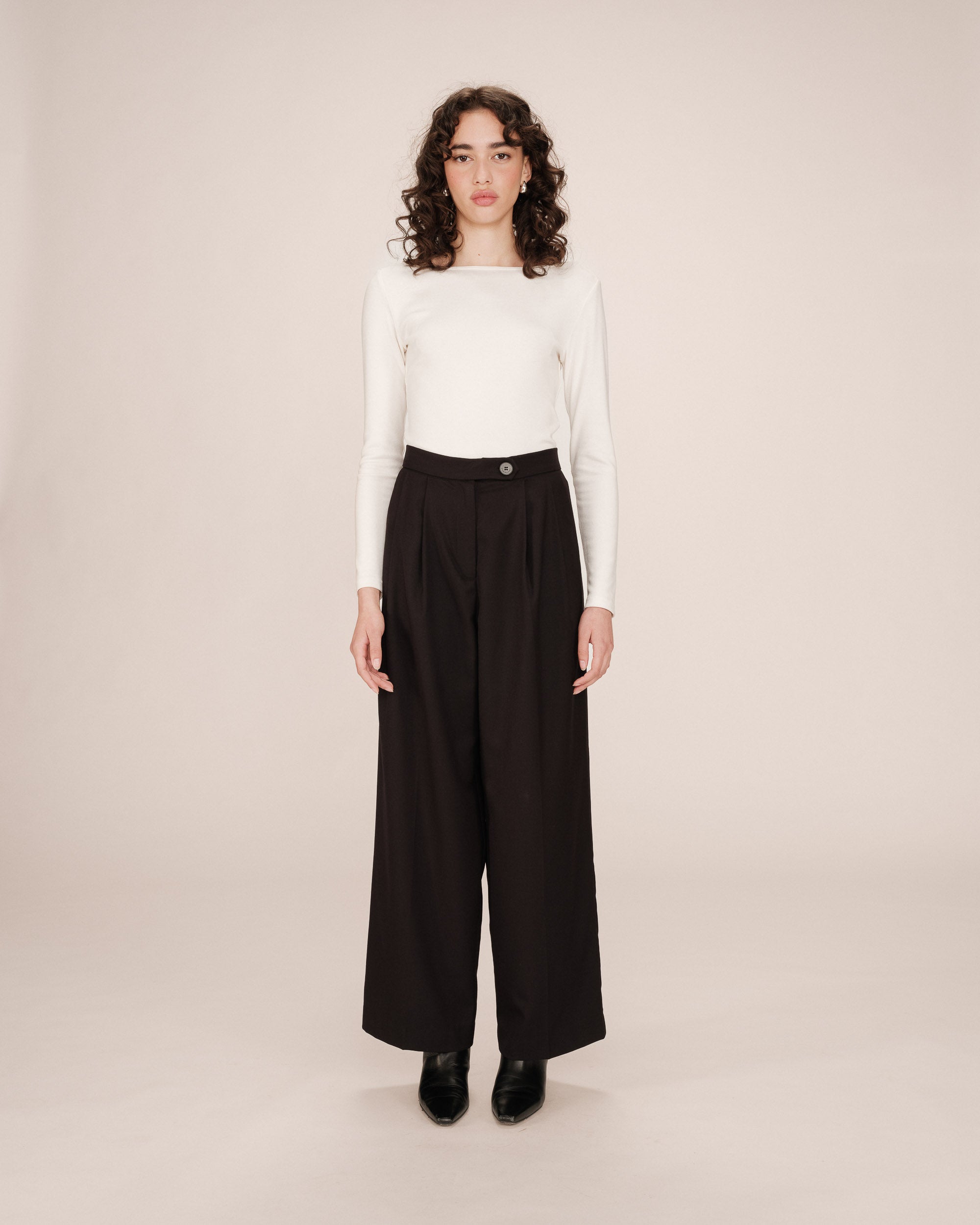 Pantalon Tailleur Noir Strokes