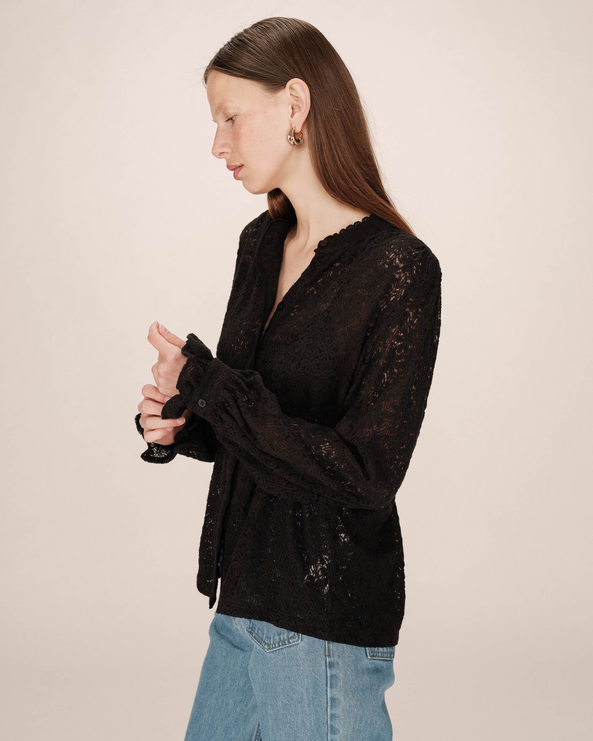 Blouse Noir Swing