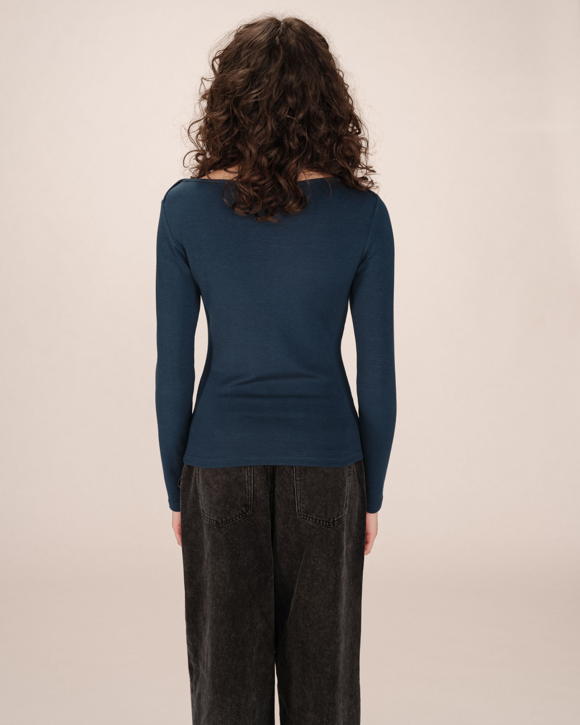 Top Col Bateau Bleu Petrole Stanley