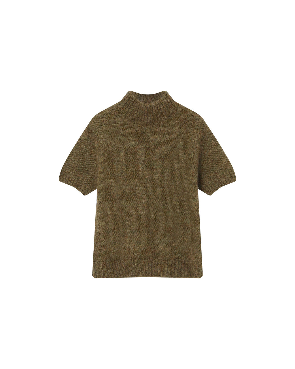 Pull Col Montant Olive Saule