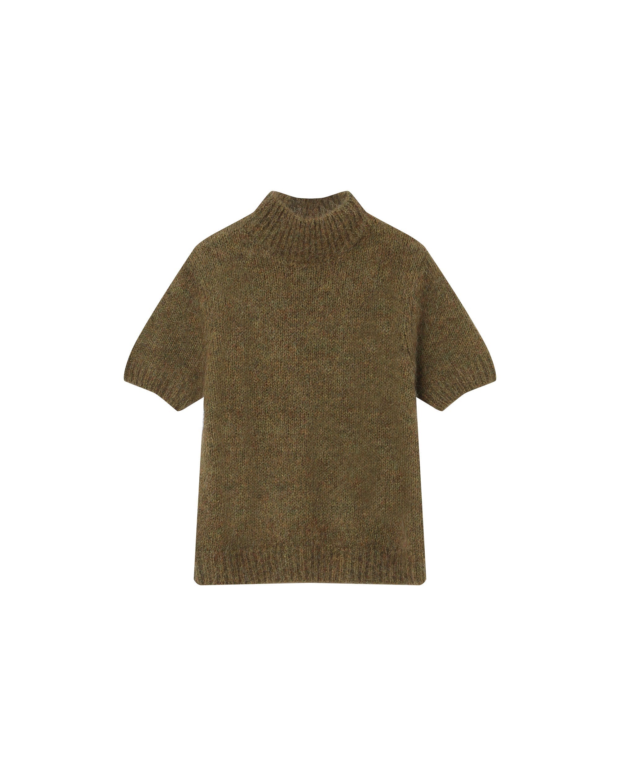 Pull Col Montant Olive Saule