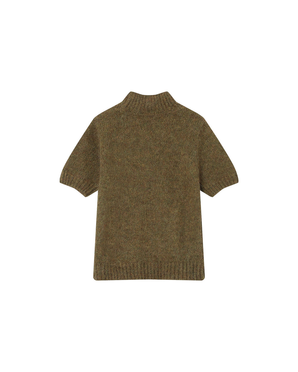 Pull Col Montant Olive Saule