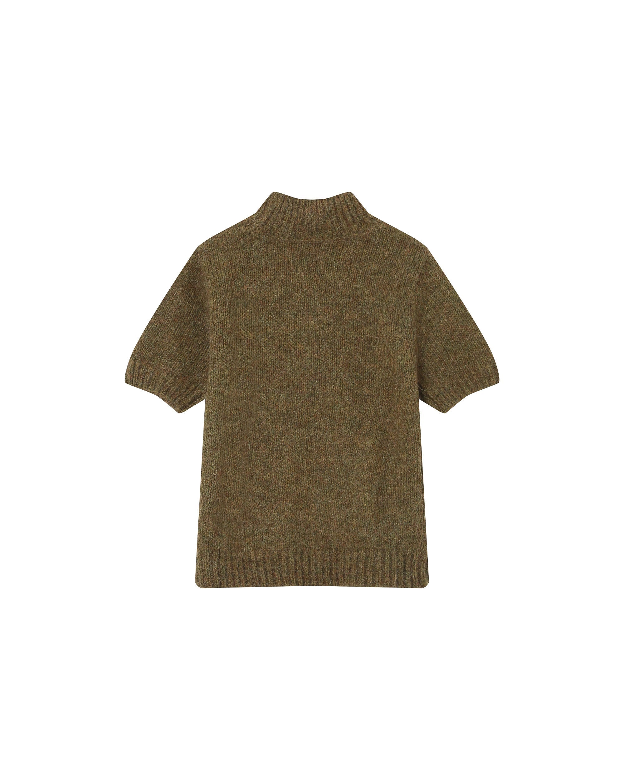 Pull Col Montant Olive Saule