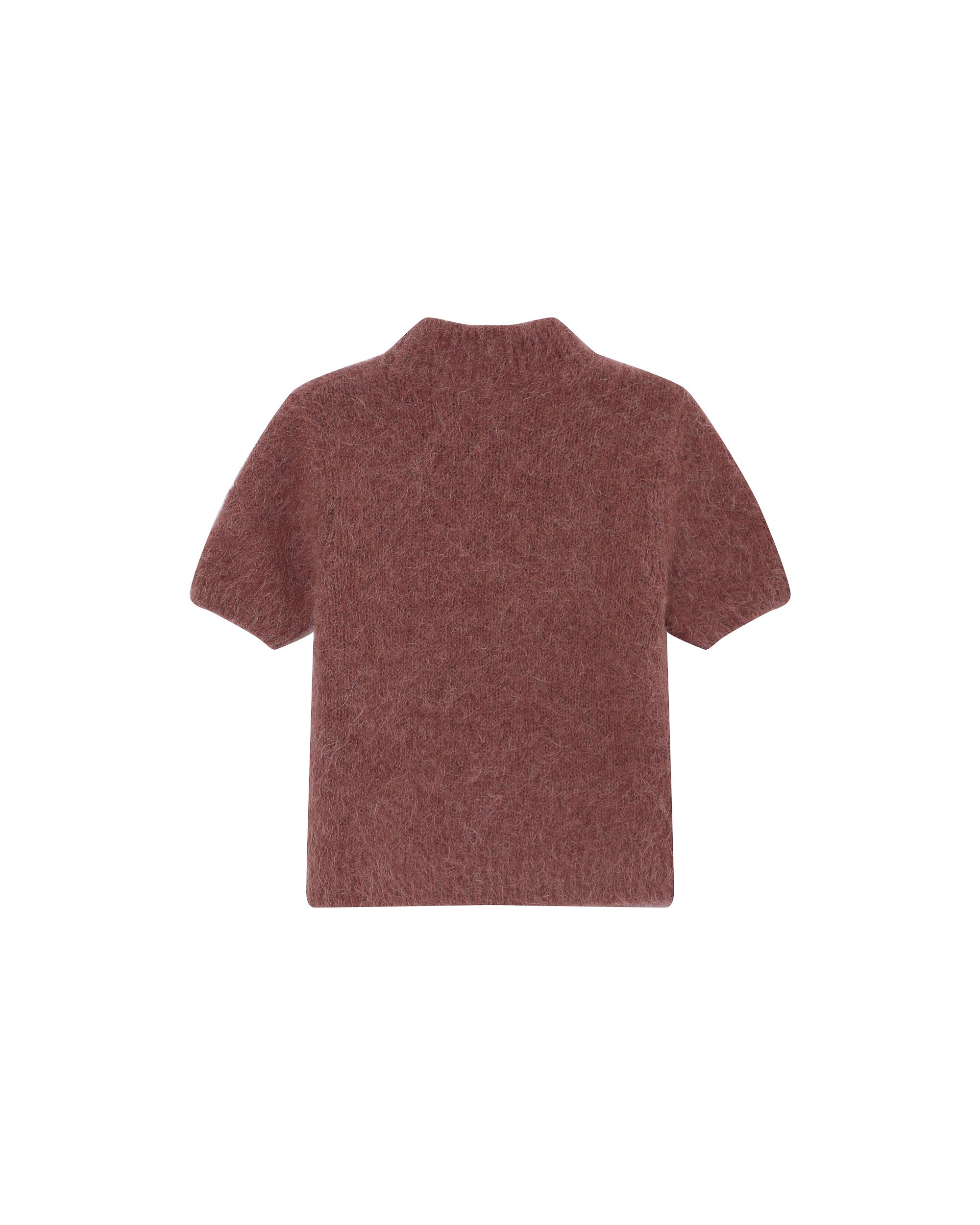 Pull Col Montant Terracotta Saule