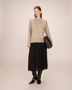 Pull Col Montant Greige Salty